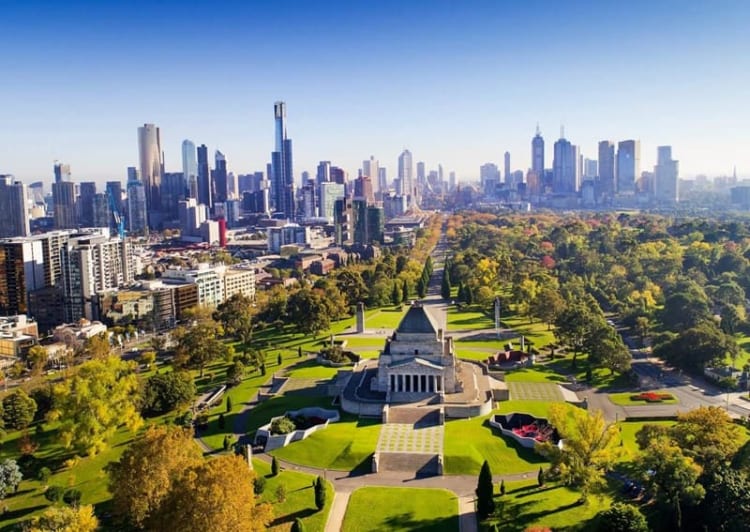 Melbourne với khí hậu ôn đới dễ chịu