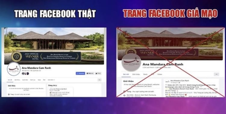 Nhiều Fanpage được những kẻ lừa đảo lập không khác gì trang chính chủ